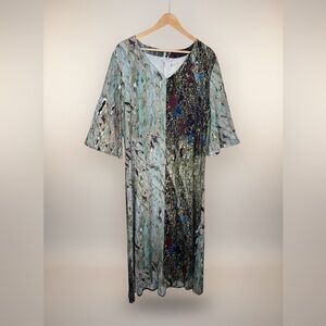 Bryn Walker Liliana "Acquario" Italian print maxi dress Medium